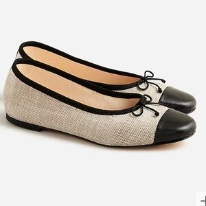 Zoe cap toe ballet flats in
Spanish canvas